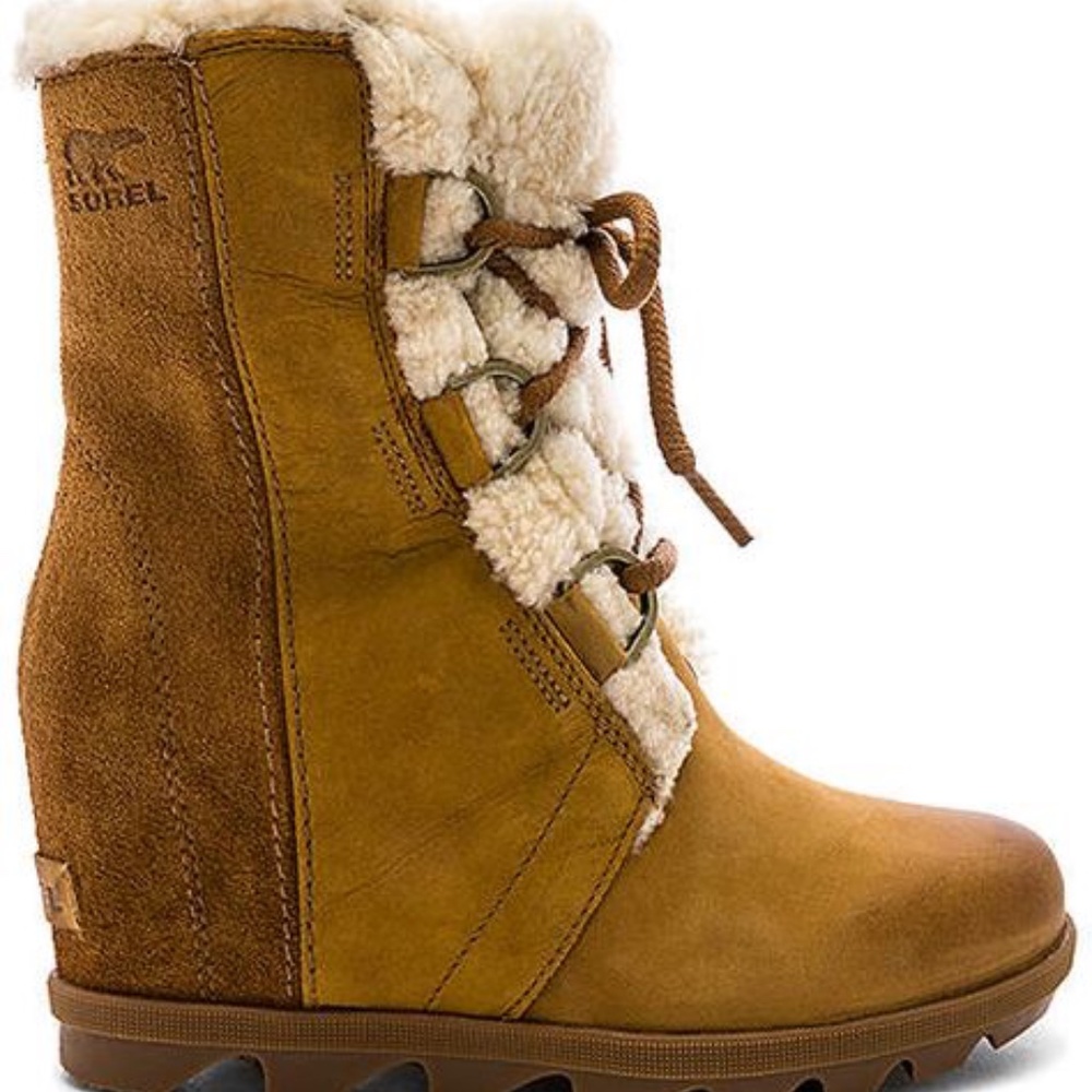 SOREL Joan of Arctic Wedge II Shearling-Trim Boots - Picture 2 of 4